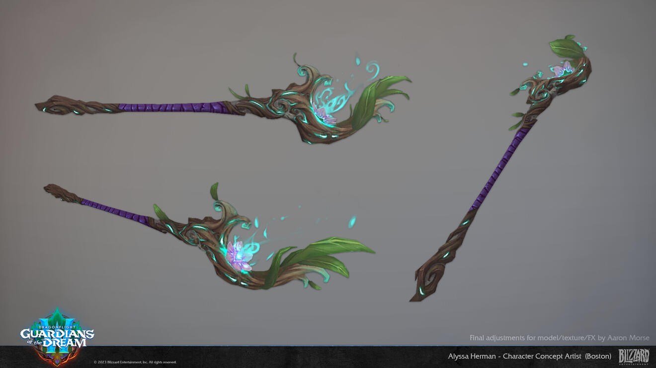 World of Warcraft - 10.2 - Emerald Dream 2H Outdoor Staff (3D Model/Texture)