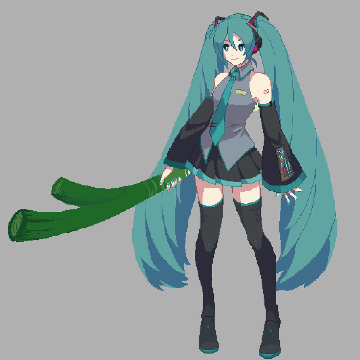 Hatsune Miku Fighting Game Style Sprite