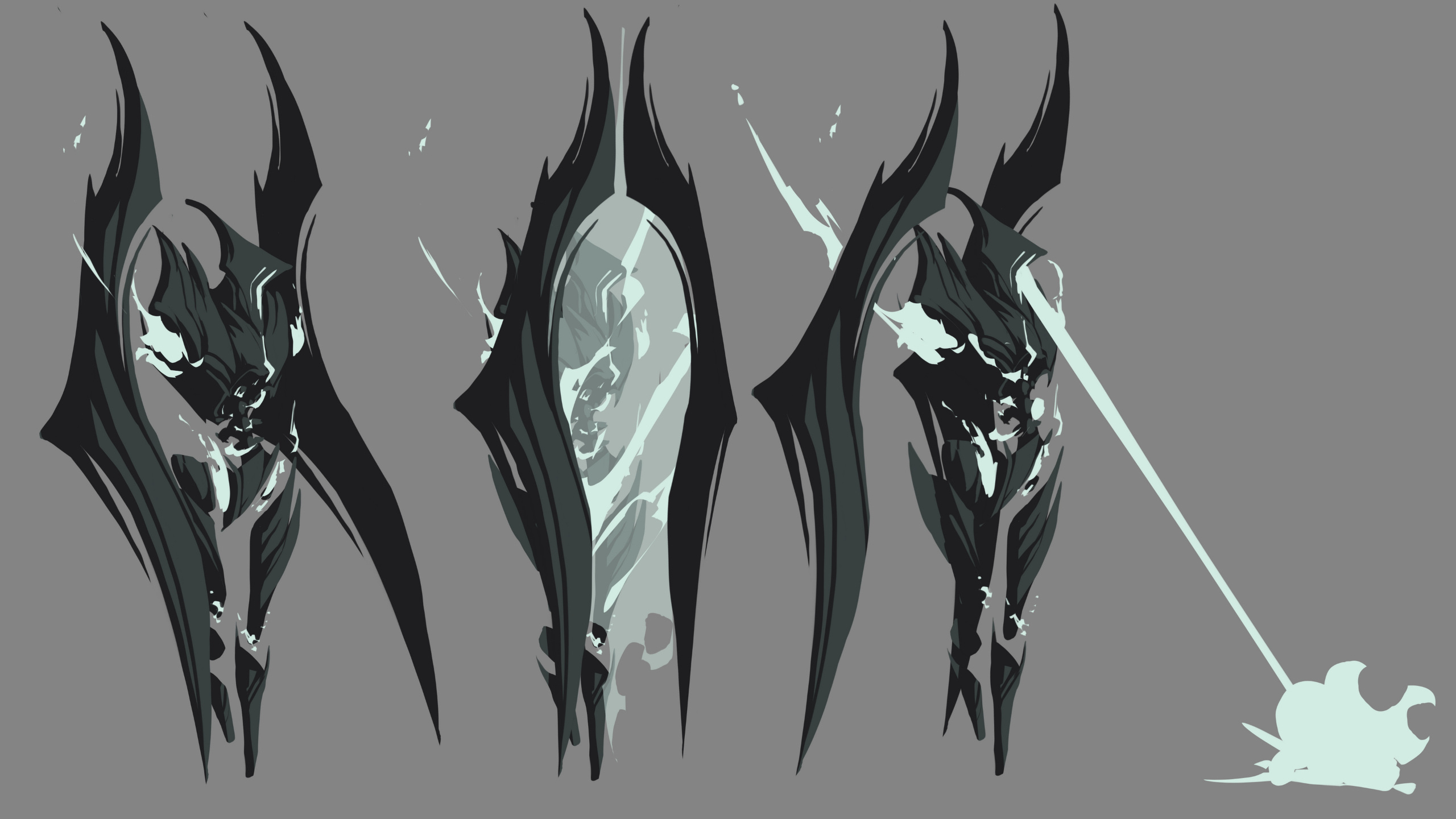 Large boss creature with shield