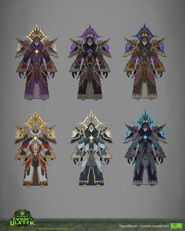 World of Warcraft - 12.1 - Curse of Ula'Tek - Priest Raid Set (Colors)