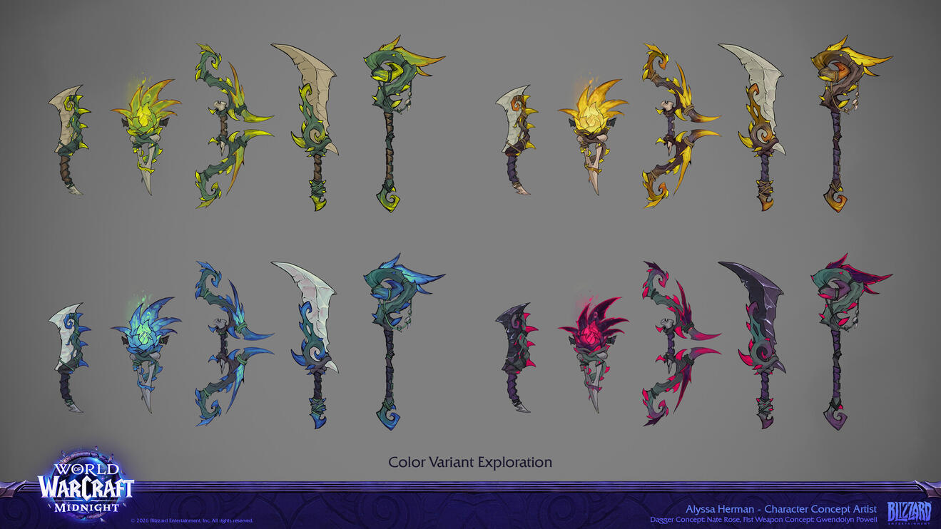 World of Warcraft - 12 - Midnight - Haranir Weapons (Color Variants)